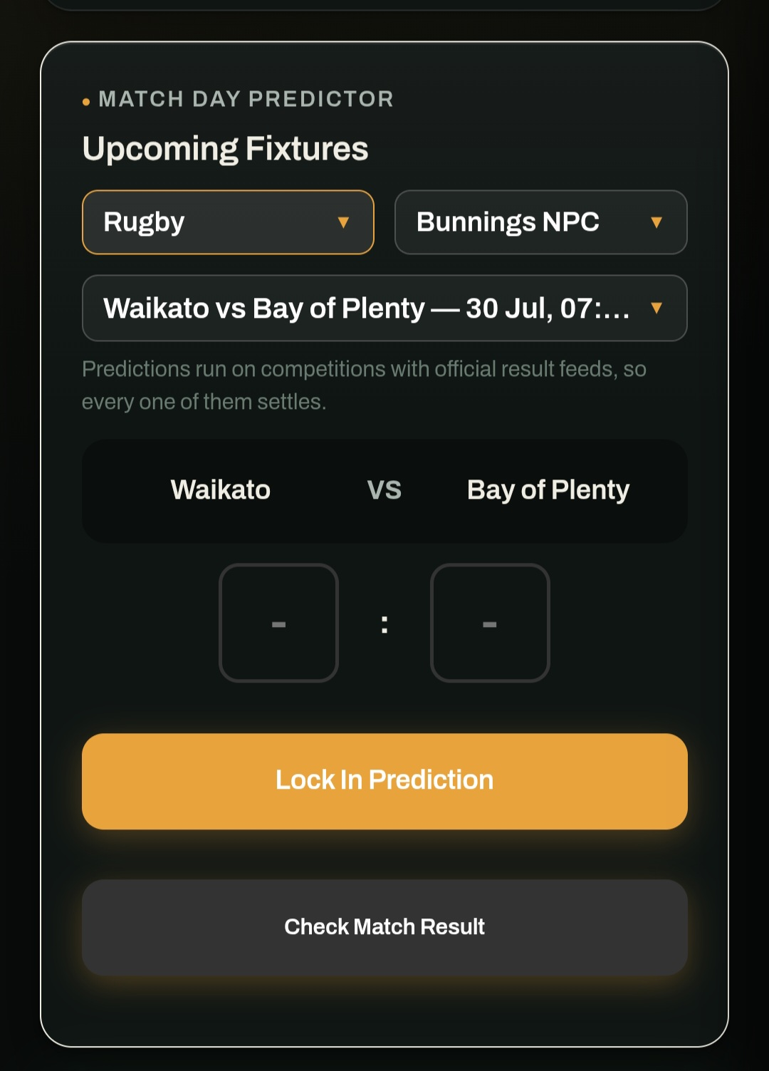 StadiaFi match predictor